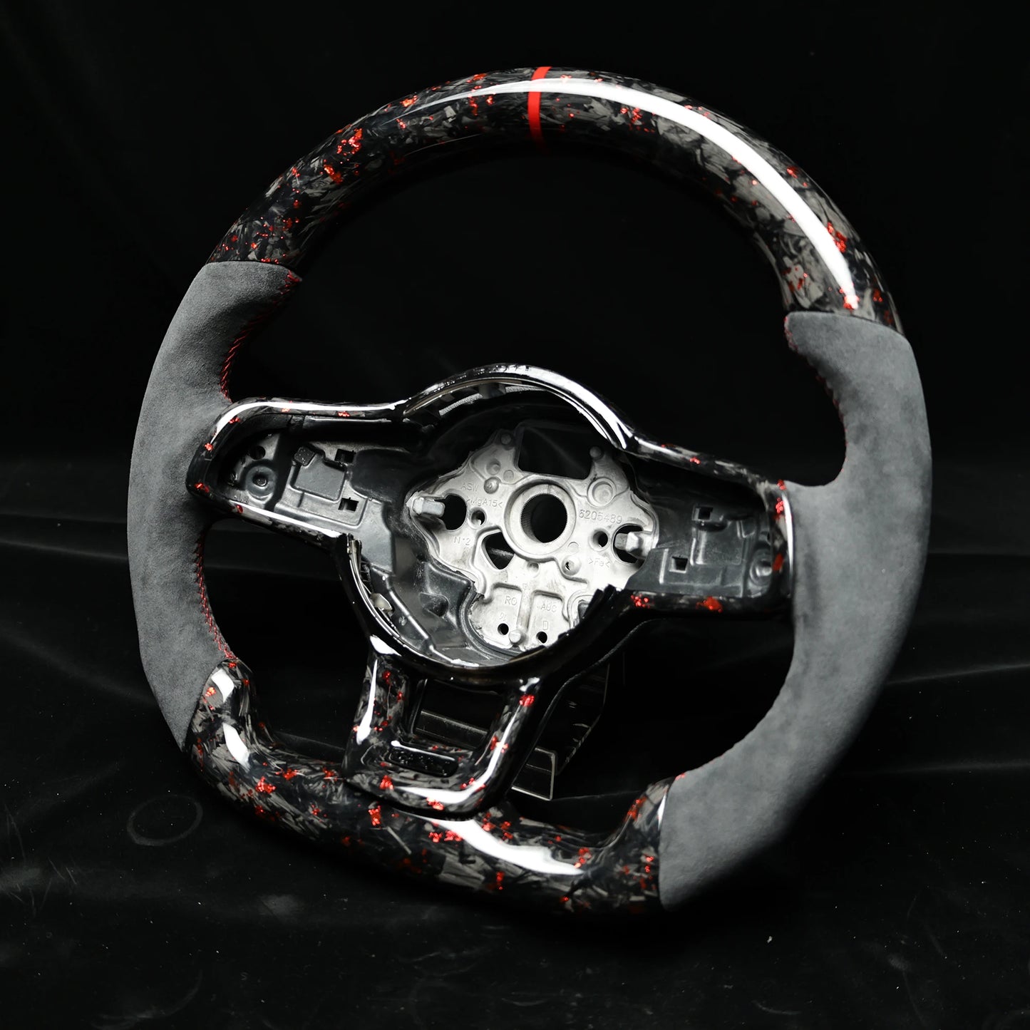 Fit For VW Carbon Fiber LED Steering Wheel Volkswagen Golf 7 MK7 Mk7.5 GTI Scirocco Polo GTS R Line  Customized Racing Wheel