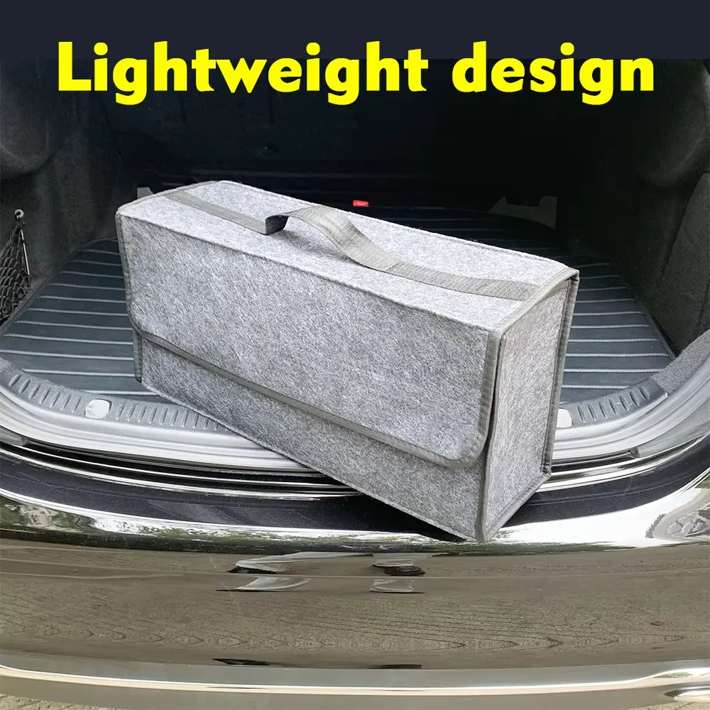 Large Anti Slip Compartment Boot Storage Organizer Tool Car Storage Bag Car Trunk Organizer Soft Felt Storage Box Accessories