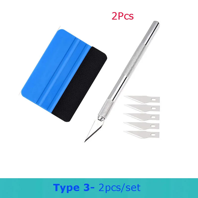 Car Wrapping Tools Kit Vinyl Scraper Cutter Film Squeegee Vinyl Spatulas Wrap Foil Tool Window Tinting Tools Car Accessories