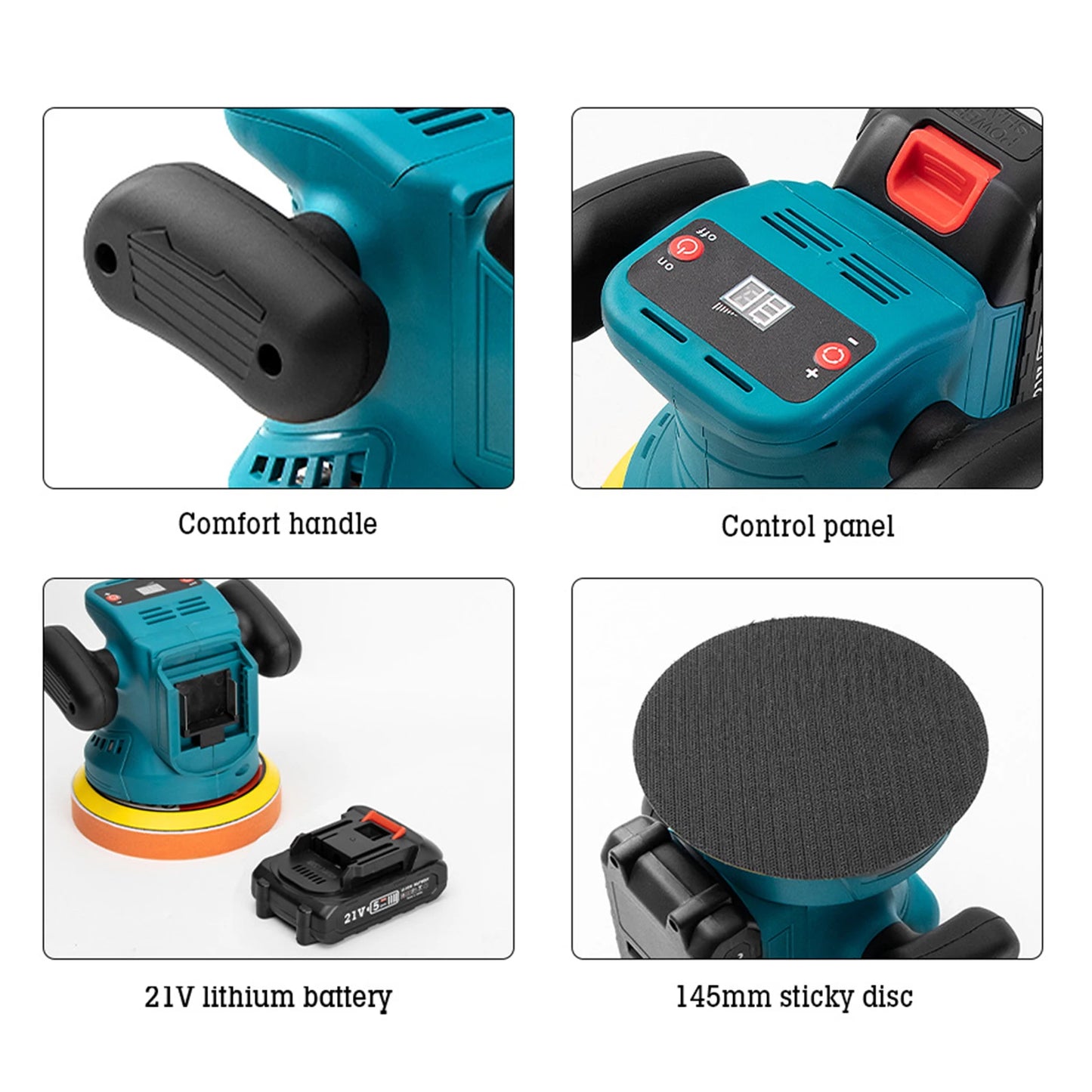 Car polishing machine 21V cordless polishing machine 480W car electric waxis maintenance wireless polishing machine