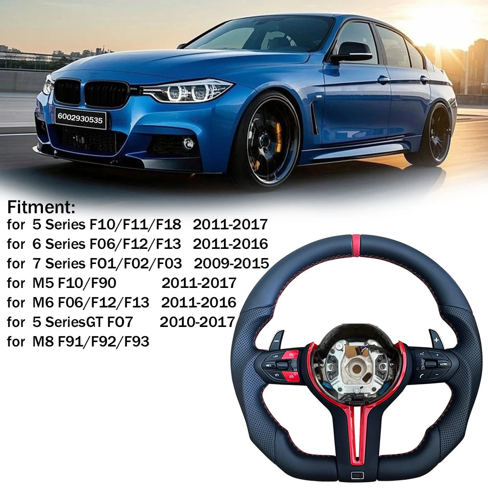 Red style  Flame Demon， Steering Wheel For Bmw F30 F10 F31 F20 F25 F22 F36 F33 F32 F80 F82 F11 F18 F01 F90 E90 Steering