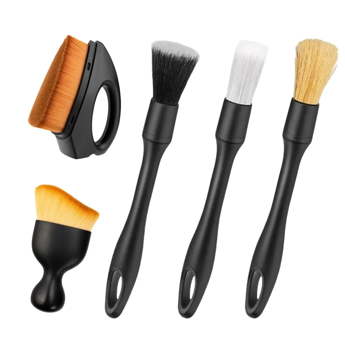 4-5PCS Car Detailing Brush Set Air Conditioning Vent Clean Crevice Sweep Dust Duster Auto Interior with Brush Car Wash Tool Set