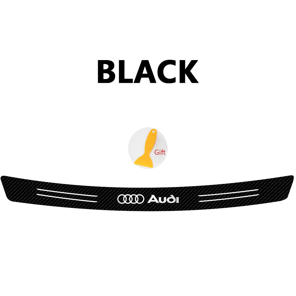 1Set Car Rear Bumper Trunk Load Edge Protective Stickers for Audi Sline S3 S4 S5 S6 S7 RS Quattro Q7 Q5 Q3 A4 B8 8P A3 A6 C7 A5