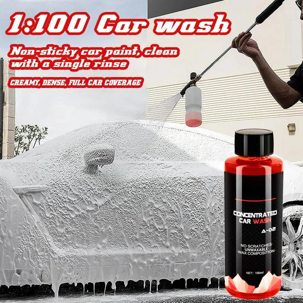 100ml Car Cleaning Foam Liquid Large Capacity High Concentration Super Foam Car Wash Liquid Auto Washing Car Wash Supplies