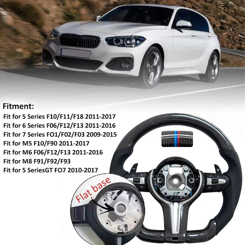 Suitable for BMW M3 M5 F10 F30 F20 F21 F22 F31 F32 F33 F34 F36 F15 F25 F26 F01 F07 modified all black warrior steering wheel