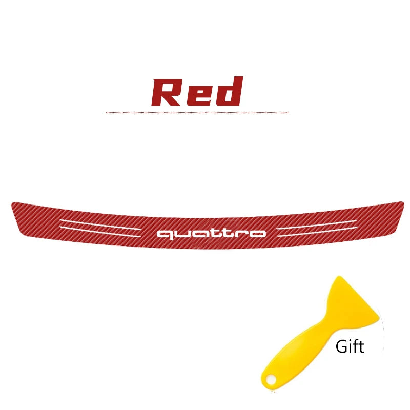 1Set Car Rear Bumper Trunk Load Edge Protective Stickers for Audi Sline S3 S4 S5 S6 S7 RS Quattro Q7 Q5 Q3 A4 B8 8P A3 A6 C7 A5