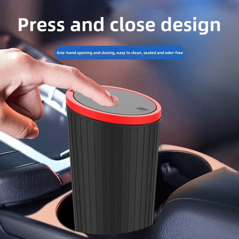 Car Trash Bin Can Mini Auto Dust Organizer Car Interior Rubbish Bag Garbage Container Storage Box Bucket Auto Accessories