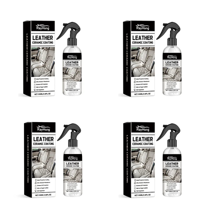 Car Leather Ceramic Coating Spray Auto Cleaning Products Seat Cleaner Remover Leather Renovation Decontamination Polishing Spray