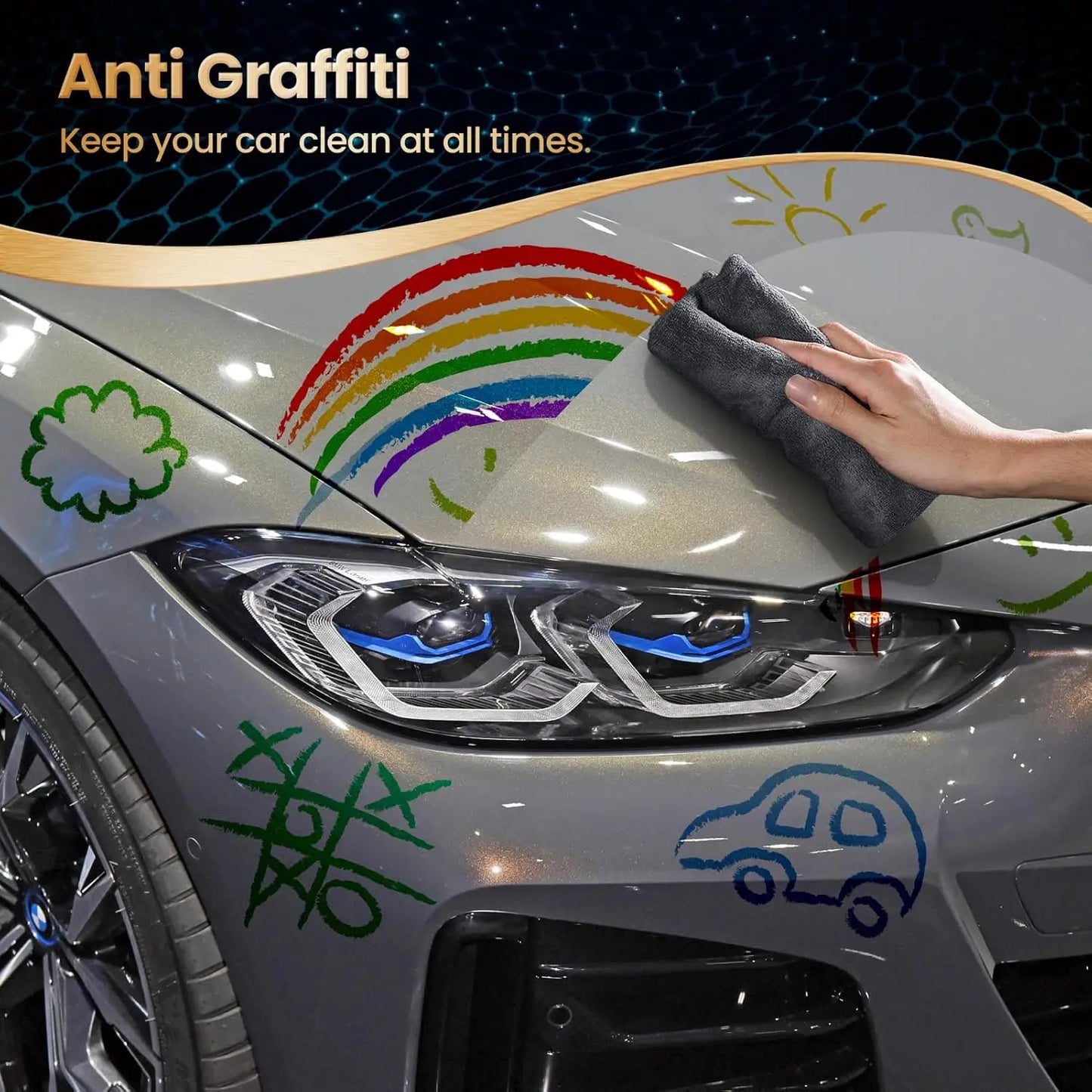 20H Advanced Nano Graphene Ceramic Coating for Cars Unique UV Technology & Extremely Hydrophobic Car Ceramic Coating Kit