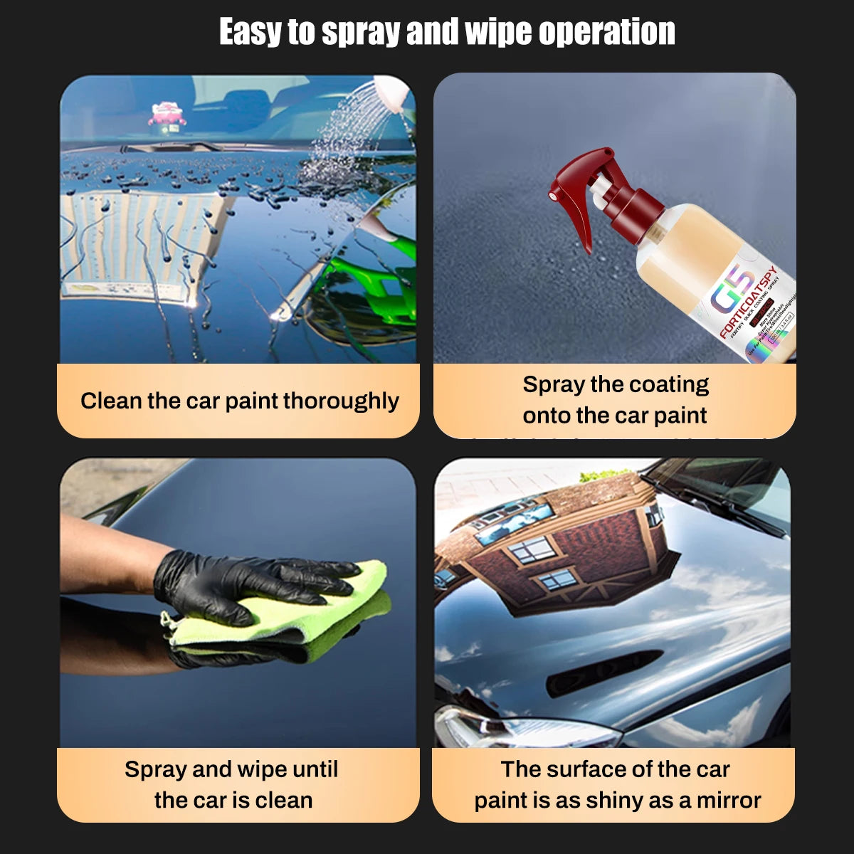 Car Ceramic Quick Coating Spray Super Hydrophobic High Protection Car Coating More Shine Multifunction Car Care Product