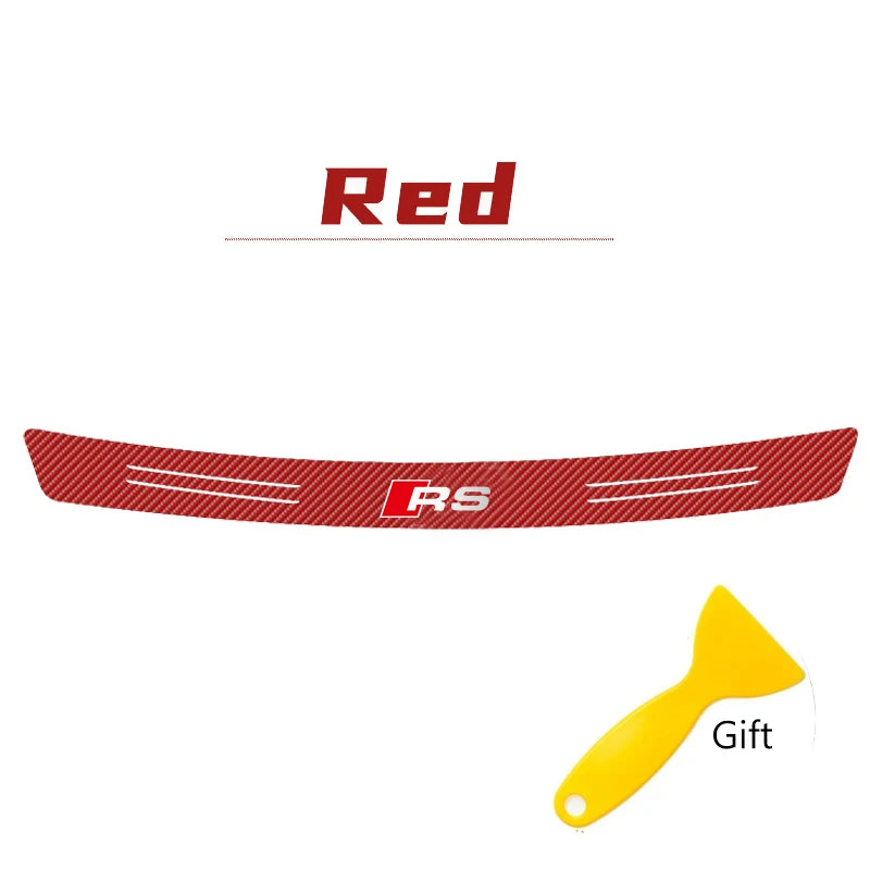 1Set Car Rear Bumper Trunk Load Edge Protective Stickers for Audi Sline S3 S4 S5 S6 S7 RS Quattro Q7 Q5 Q3 A4 B8 8P A3 A6 C7 A5