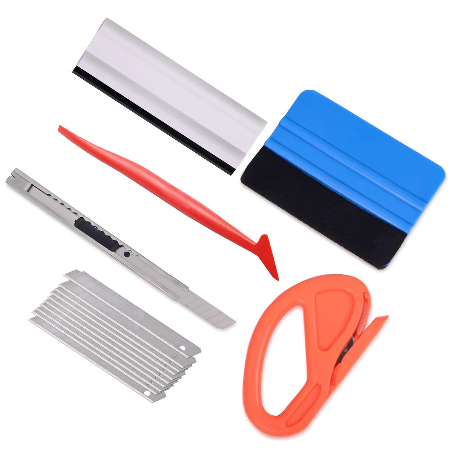 Vinyl Wrap Tool Kit Car Wrapping Tools Kit Vehicle Window Tinting Tool Auto Foil Set Zippy Vinyl Squeegee Scraper Cutter Knife