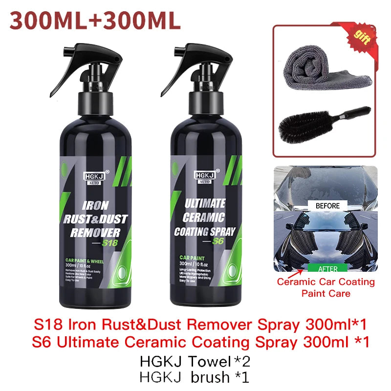 HGKJ S18 Iron Rust Remover Car Rust Removal Spray Metal Oxide Remover Anti Rust Paint Car Maintenance Cleaning