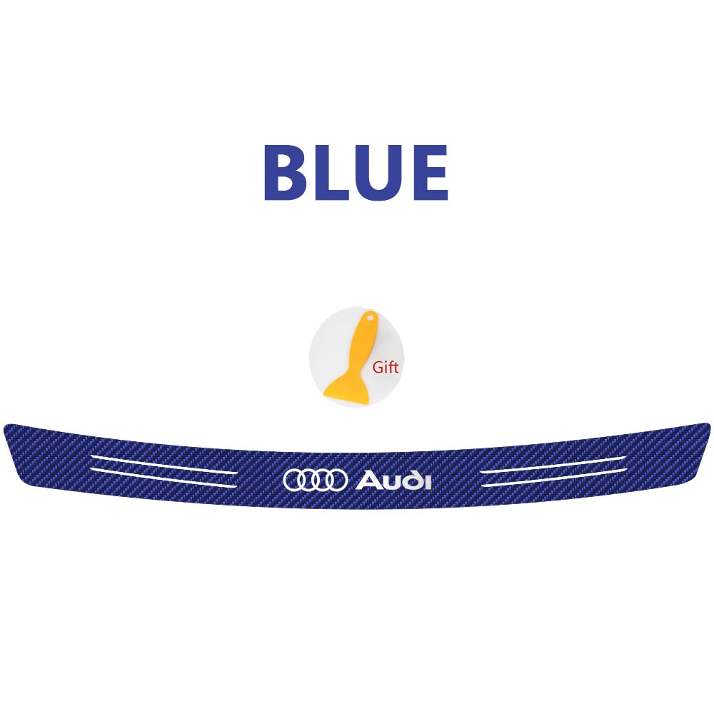 1Set Car Rear Bumper Trunk Load Edge Protective Stickers for Audi Sline S3 S4 S5 S6 S7 RS Quattro Q7 Q5 Q3 A4 B8 8P A3 A6 C7 A5