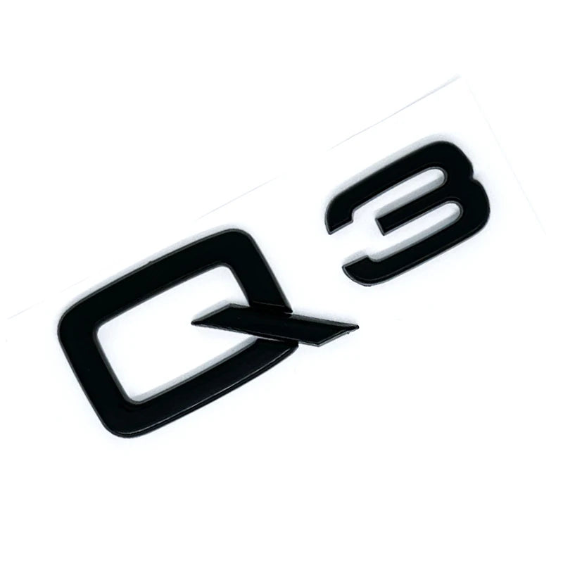 ABS Numbers Letters Q2 Q3 Q4 Q5 Q6 Q7 Q8 30 35 40 45 50 55 TDI TFSI 2.0T Emblem For Car Fender Trunk Rear Logo Sticker