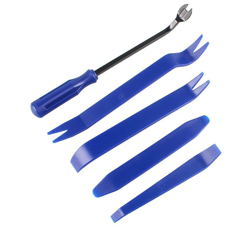 Car Trim Removal Kits Auto Panel Disassembly Tools Vehicle Door Clip Crowbar Car Plastic Radio Rivet Removal Repairing Pry Sets