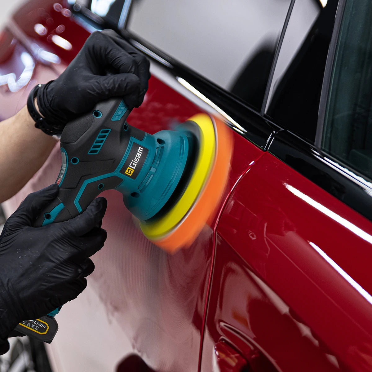 Gisam Cordless Car Polisher 8 Gears Adjustable Auto Electric Waxing Sanding Sealing Glaze Power Tool Fit Makita 18v Battery Pin