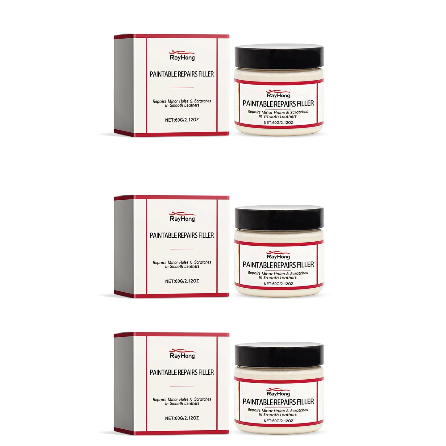 Professional Leather Repair Paste Filler Kit for Scratches Cuts & Holes Car Seat Sofa Furniture Restoration Permanent Paste