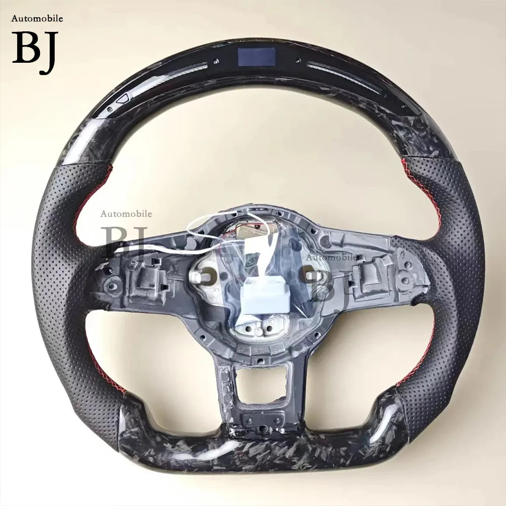Fit For VW Carbon Fiber LED Steering Wheel Volkswagen Golf 7 MK7 Mk7.5 GTI Scirocco Polo GTS R Line  Customized Racing Wheel