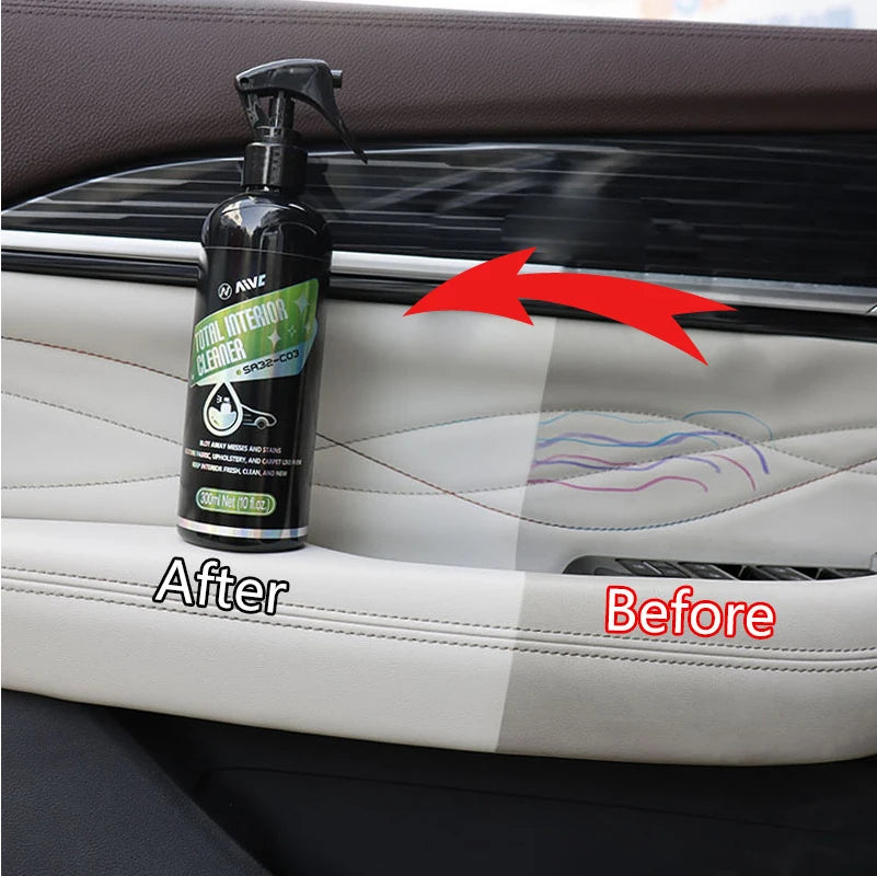 Car Interior Cleaning Spray Agent Aivc Car Fabric Cleaning Tools Leather Cleaner Water-free Seat Roof Dash Cleaning Agent