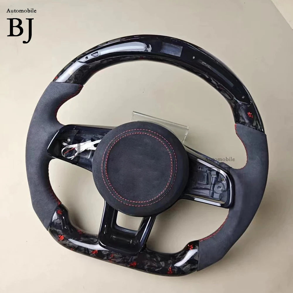 Fit For VW Carbon Fiber LED Steering Wheel Volkswagen Golf 7 MK7 Mk7.5 GTI Scirocco Polo GTS R Line  Customized Racing Wheel
