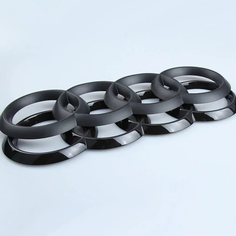 For Audi A4 A3 A5 A7 Q3 Q5 Q7 Q2 A6 logo directly covered front logo decoration accessories Refitted four-ring black LOGO