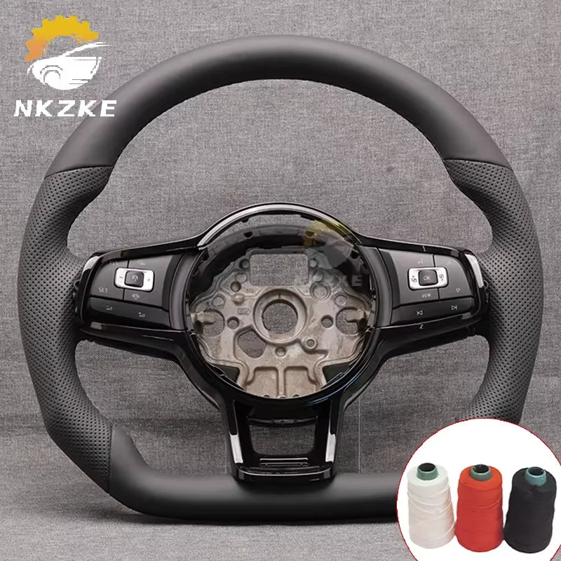 Steering Wheel For Golf 7 7.5 GTI MK7, Equipped With Shift Paddles And Buttons, Black Frame, Car Accessories