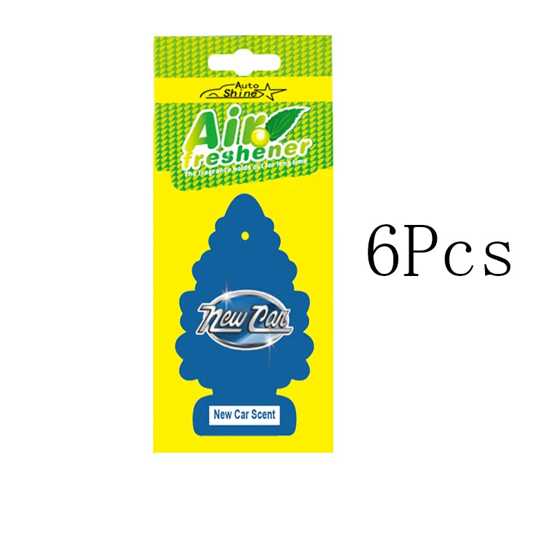 3-80pcs Christmas Tree Car Air Freshener Natural Scented Tea Paper Hanging Fragrance for Home and Auto Interior