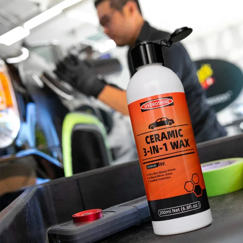 Hydroshine Car Ceramic 3-In-1 Wax Coating Protection Ceramic Polish Waterless Long-Lasting High-Gloss Wash Quick Detailer