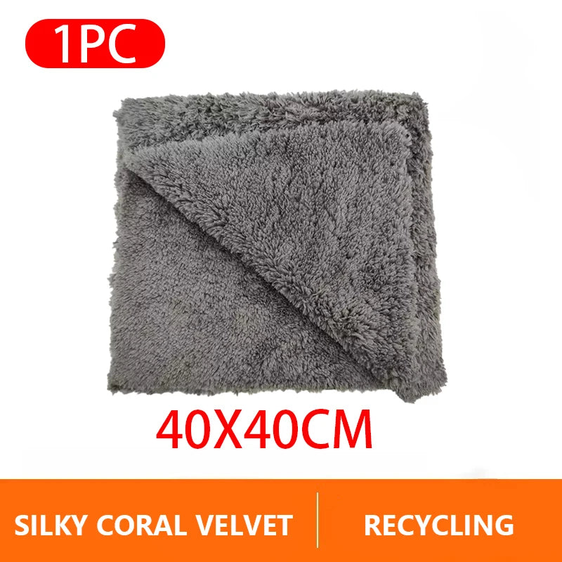 SEAMETAL Car Wash Microfiber Towel 5 Sizes Car Cleaning Fast Drying Cloth Reusable Rags Super Absorbent for Car Home Clean Tools