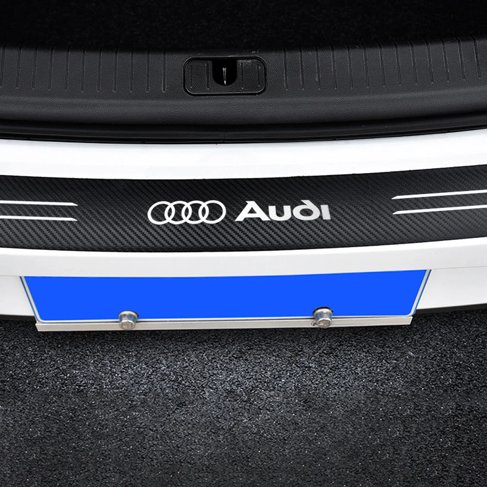 1Set Car Rear Bumper Trunk Load Edge Protective Stickers for Audi Sline S3 S4 S5 S6 S7 RS Quattro Q7 Q5 Q3 A4 B8 8P A3 A6 C7 A5