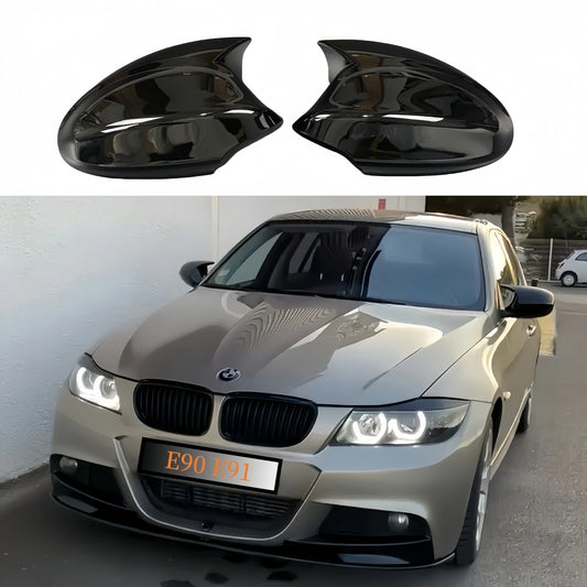 2Pcs Gloss Black Side Rearview Mirror Covers For BMW E90 E91 2005-2011 E92 E93 2006-2013 E81 E82 E88 E87 E88 Car Exterior Parts