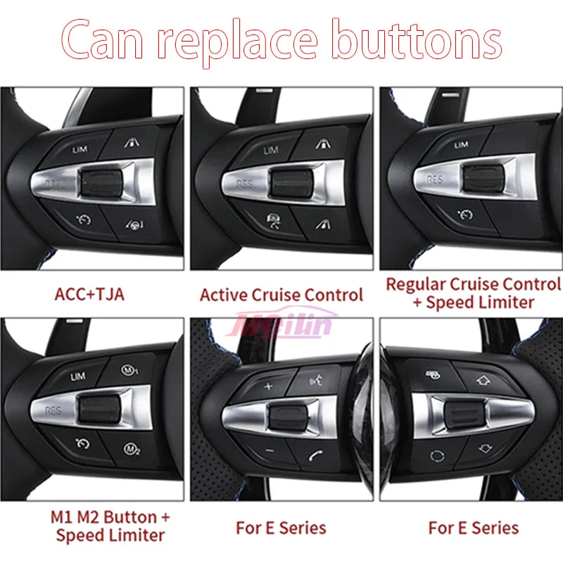 Suitable for BMW M3 M5 F10 F30 F20 F21 F22 F31 F32 F33 F34 F36 F15 F25 F26 F01 F07 modified all black warrior steering wheel