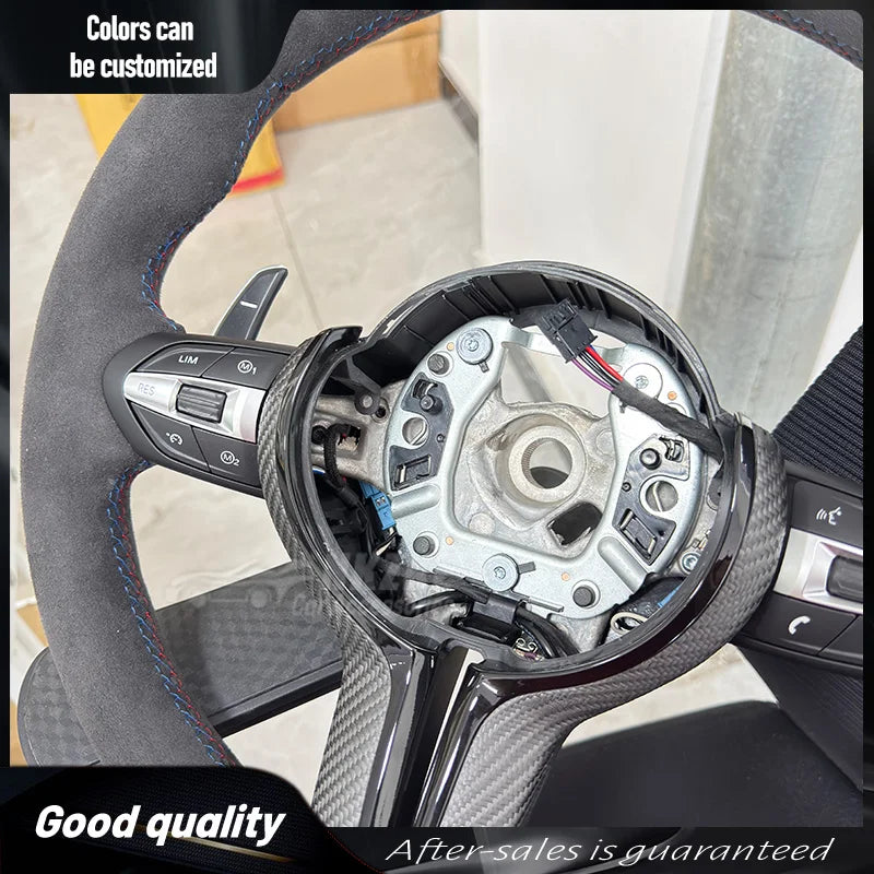 Carbon Trim Full Alcantara Steering Wheel for BMW F01 F10 F20 F22 F30 F31 F32 M2 F87 M3 F80 M4 F82 F90 X5 F15 F16