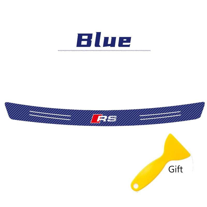 1Set Car Rear Bumper Trunk Load Edge Protective Stickers for Audi Sline S3 S4 S5 S6 S7 RS Quattro Q7 Q5 Q3 A4 B8 8P A3 A6 C7 A5