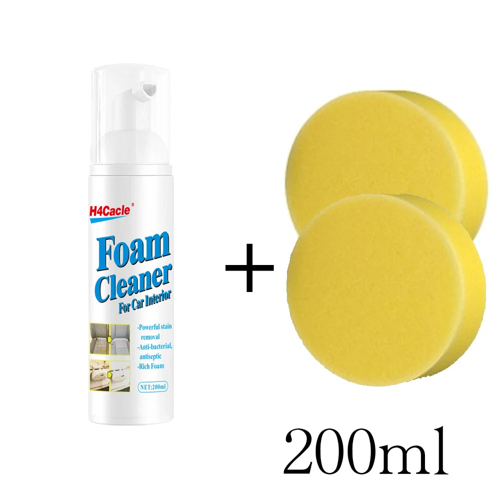 H4Cacle-Multi-Purpose Foam Cleaner Car Interior Wash Maintenance for Auto Home Use Renovation Maintenance Agent 200ML