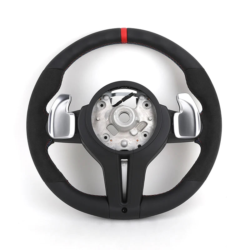 Wide Paddle Half Alcantara Leather M Sport Steering Wheel for BMW F06 F10 F20 F21 F22 F30 F31 F32 F34 F36 F80 F82 F87 F90 M3 M5
