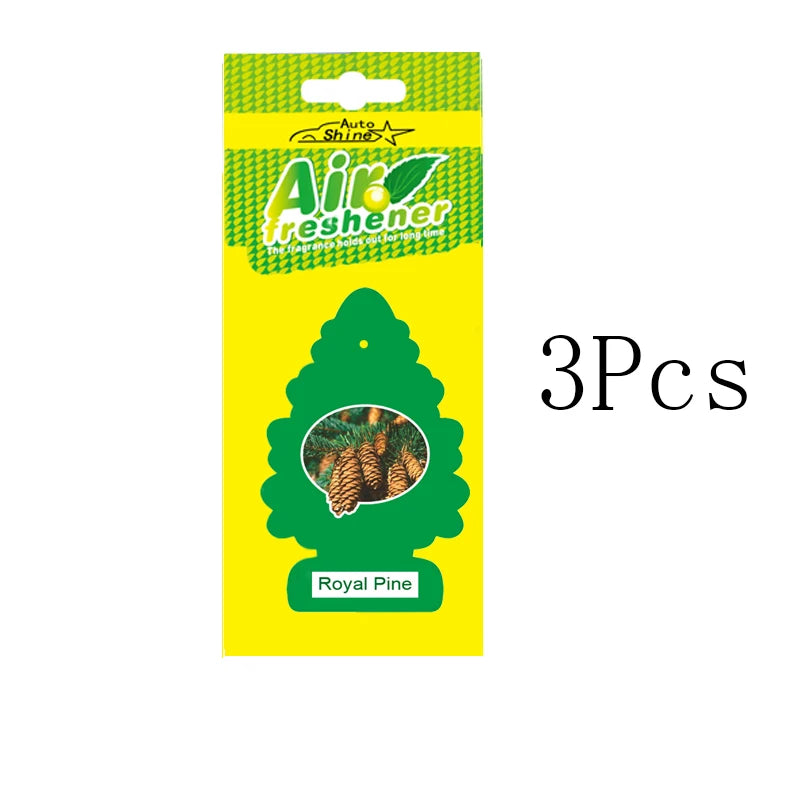 3-80pcs Christmas Tree Car Air Freshener Natural Scented Tea Paper Hanging Fragrance for Home and Auto Interior