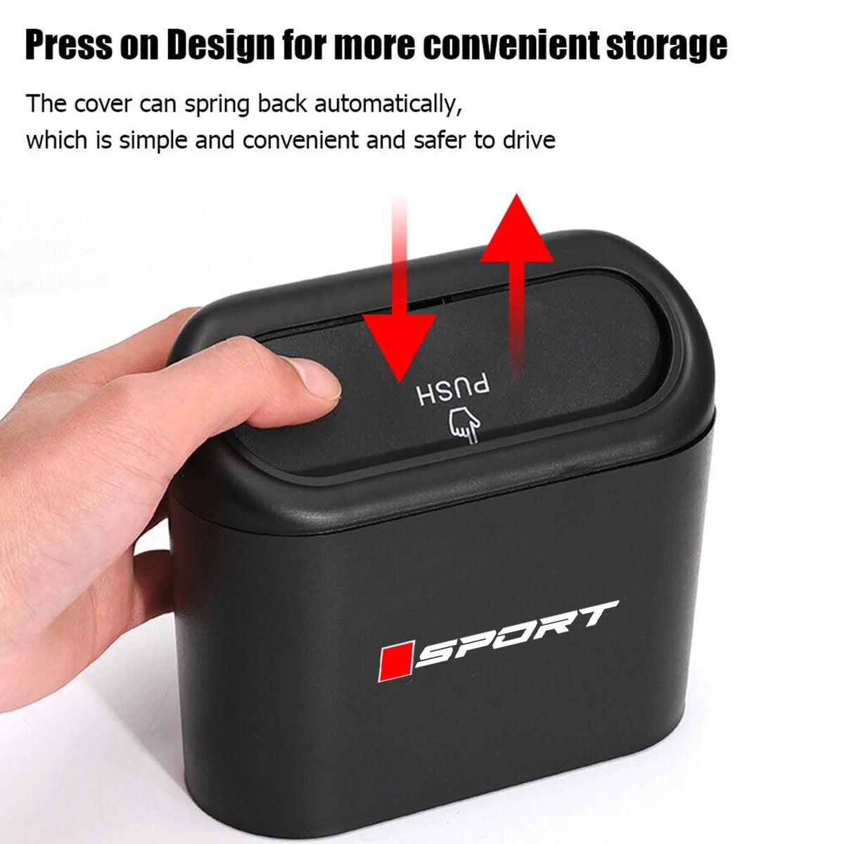 1 Piece ABS Mini Car Trash Can with Lid For Toyota Honda Mazda Mitsubishi For Jeep MG Vehicle Trash Bin Car Dustbin Garbage