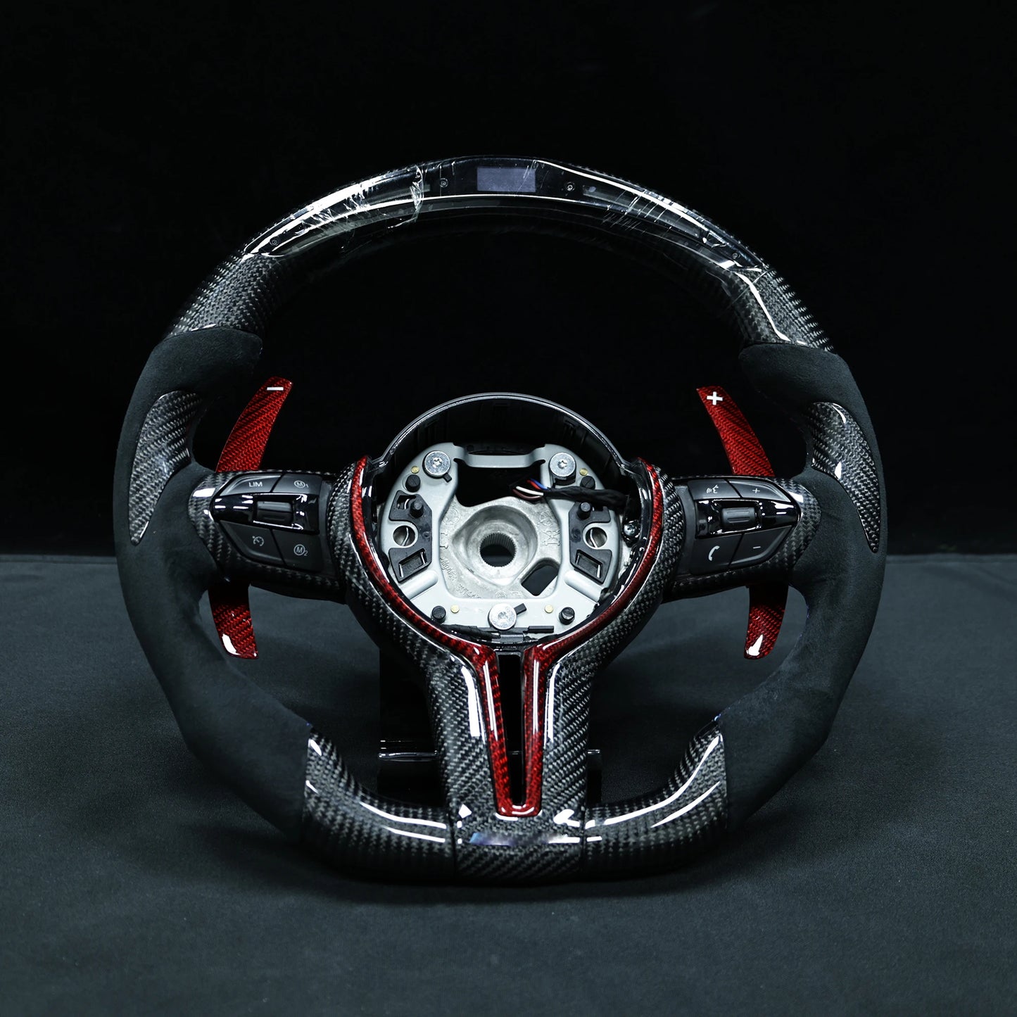 LED Steering Wheel Carbon Fiber Fit For BMW M1 M2 M3 M4 M5 M6 F30 F10 F15 F16 F32 F80 F82 3 4 5 6 X3 X5 Customized Sport Wheel