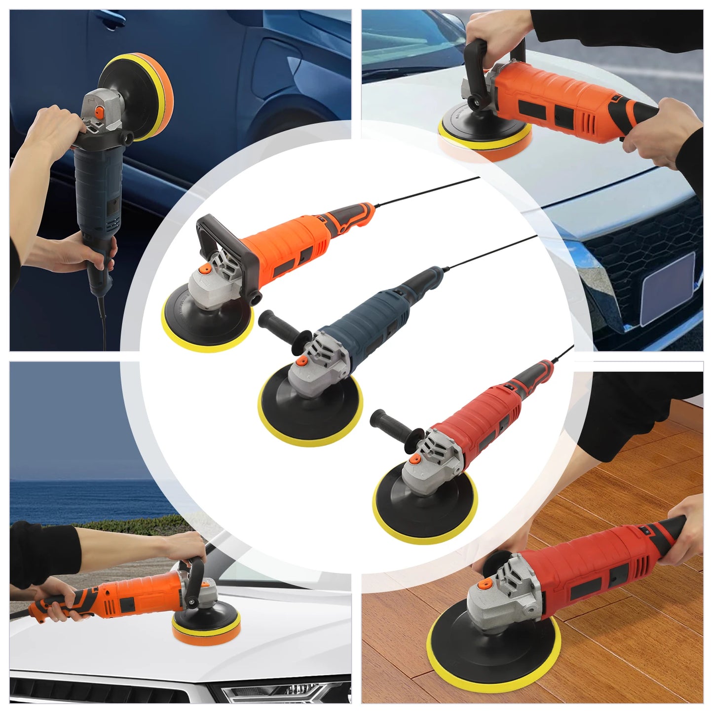 Car Polishing Machine, Car Polishing Machine Set with 7 Variable Speeds, Household Electric Polishing Machine Power Tools