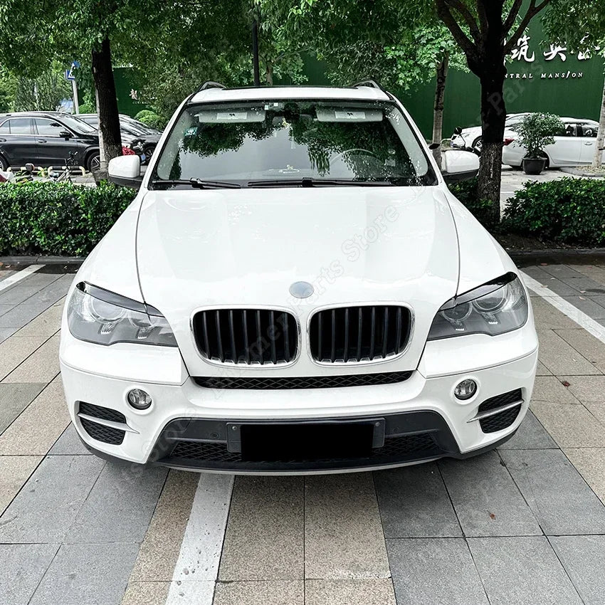Car Front Headlight Eyebrows Eyelid Lid Trim Lamp Cover Sticker for BMW X5 E70 30d 48i 30i 35d 40d 30d 50i 35i M50d 2006-2013