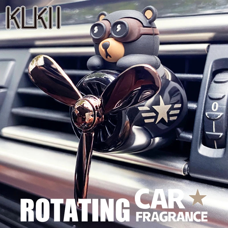 Bear pilot car air freshener flavor dog vent perfume diffuser fragrance scent  auto deroration acccessories aromatherapy auto