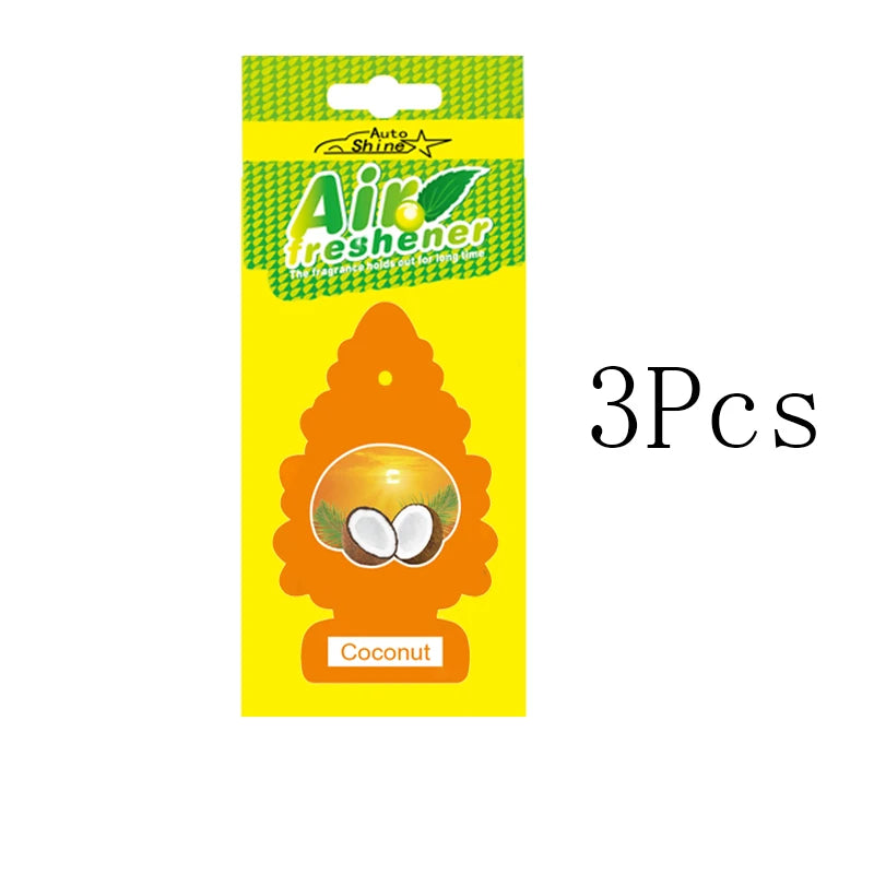 3-80pcs Christmas Tree Car Air Freshener Natural Scented Tea Paper Hanging Fragrance for Home and Auto Interior