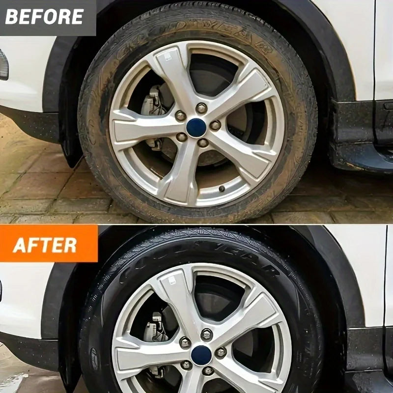 Car Tire Repair Kit & Panel Renewal Wax Coating Agent Car Plastic Back To Black Shine Gloss Long-Lasting Tire Polish Wax
