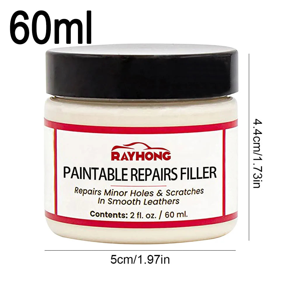 60/20ml Leather Repair Filling Paste Compound Leather Restoration Cream Auto Leather Car Repair Scratches Cracks Sofa Car Seat
