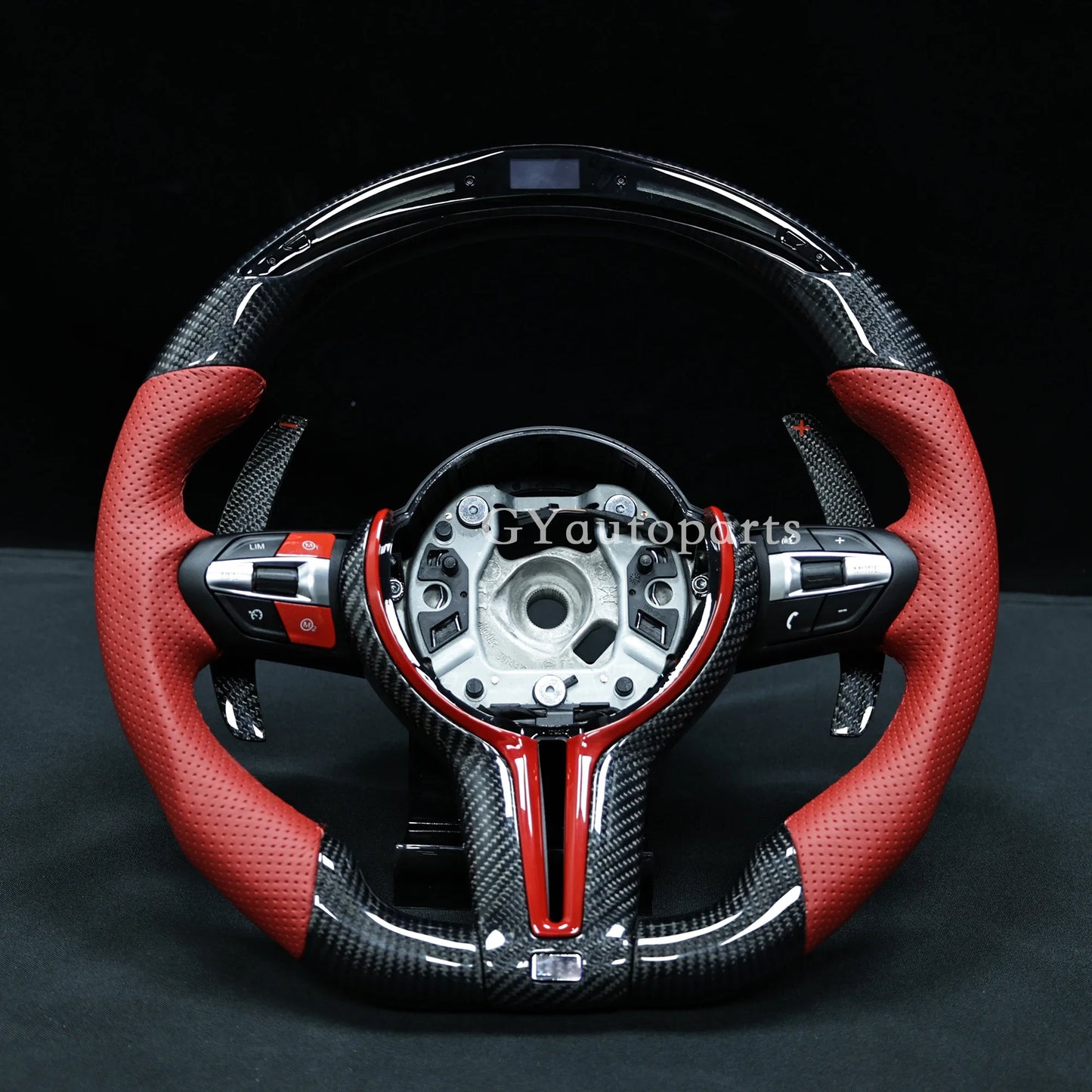 LED Steering Wheel Carbon Fiber Fit For BMW M1 M2 M3 M4 M5 M6 F30 F10 F15 F16 F32 F80 F82 3 4 5 6 X3 X5 Customized Sport Wheel