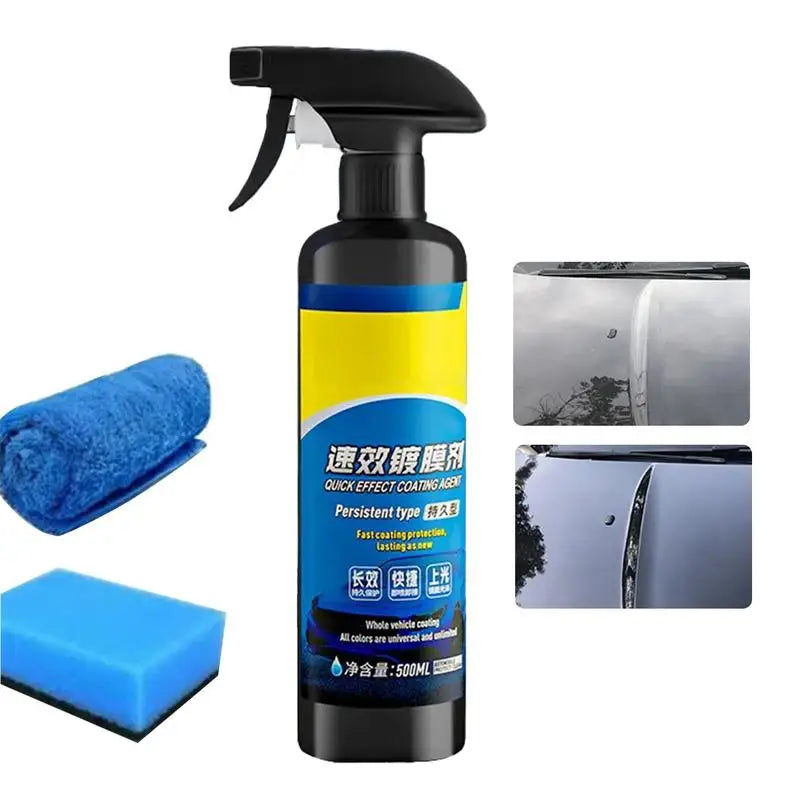 500ml Car Nano Coating Liquid Paint Polishing Wax Waterproof Layer Quick Effect Stains Removal Spray for Trucks Motorcycles
