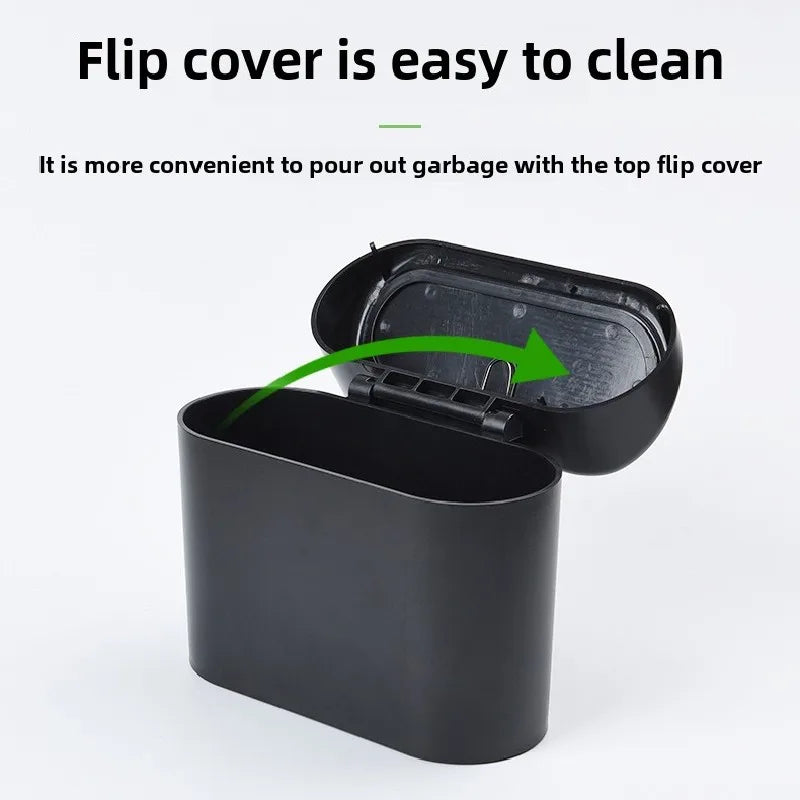 For Dodge Chrysler 300 LD 2011~2023 Car Trash Bin Multipurpose Pocket With Lid Leak-proof Hanging Trash Can Interior Accessories