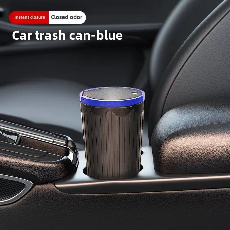 Car Trash Bin Can Mini Auto Dust Organizer Car Interior Rubbish Bag Garbage Container Storage Box Bucket Auto Accessories